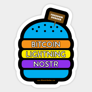 Freedom Burger Bitcoin Lightning Nostr Color Patties Sticker